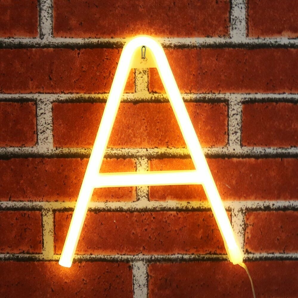 Alphabet neon sign letters