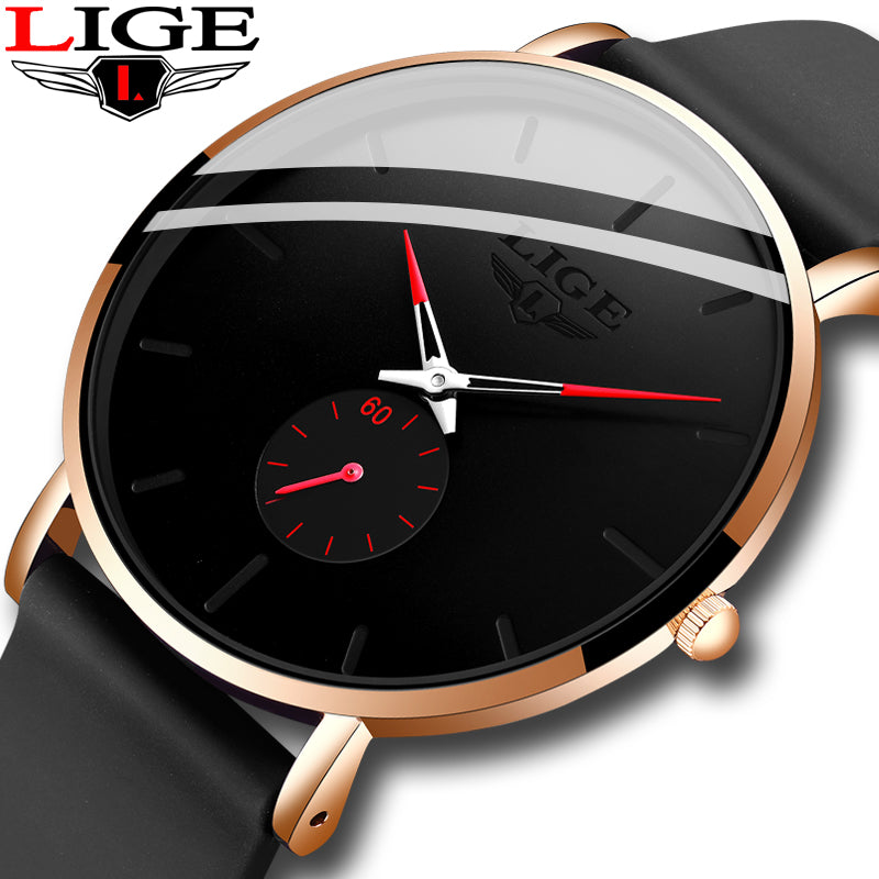 Mm black dial stainless steel watch