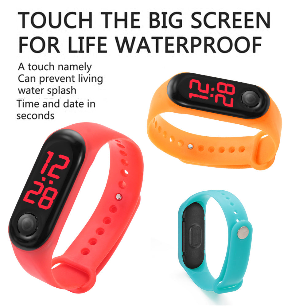 Silicone strap for children's watch with digital touch screen