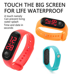 Silicone strap for children's watch with digital touch screen