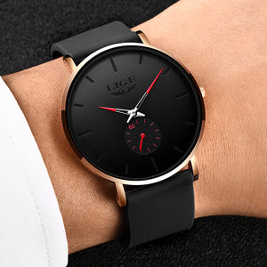 Mm black dial stainless steel watch
