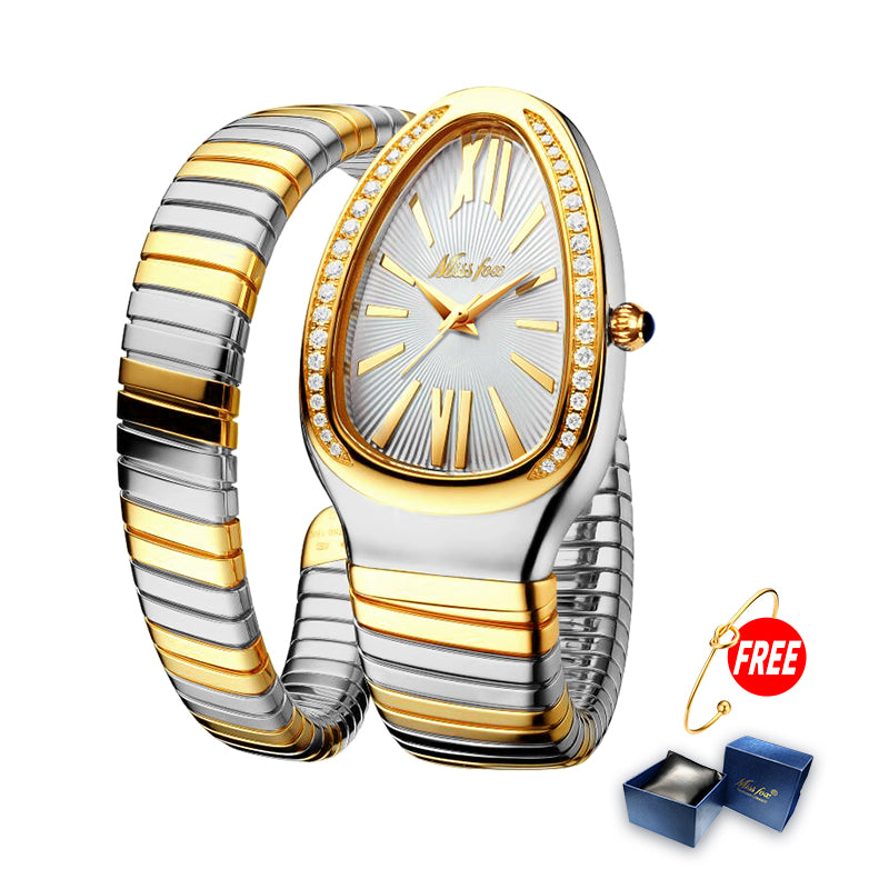 Ladies Snake Shape Luxury Quartz Watch