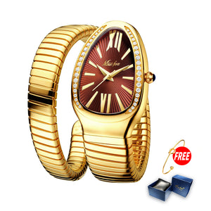 Ladies Snake Shape Luxury Quartz Watch