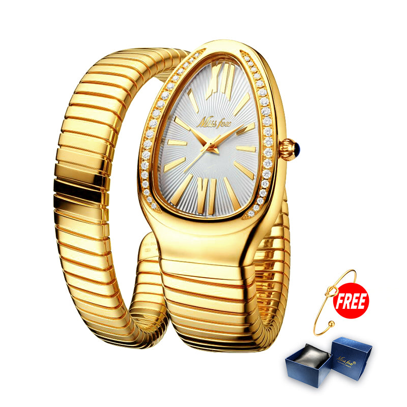 Ladies Snake Shape Luxury Quartz Watch