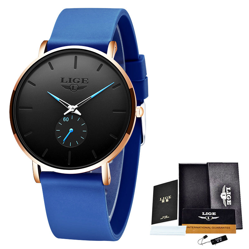 Mm black dial stainless steel watch